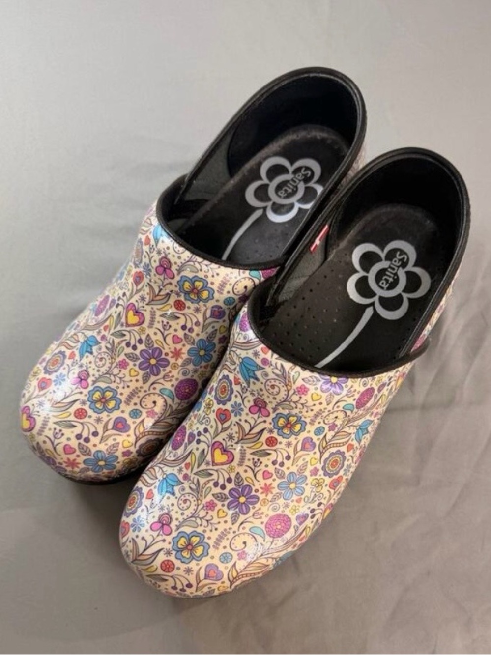 Sanita Floral Multi-Color Clog Mules